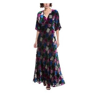 Diane Von Furstenberg Colorful Geometric Maxi Dress
